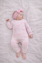Load image into Gallery viewer, Pink Bow Bliss Romper